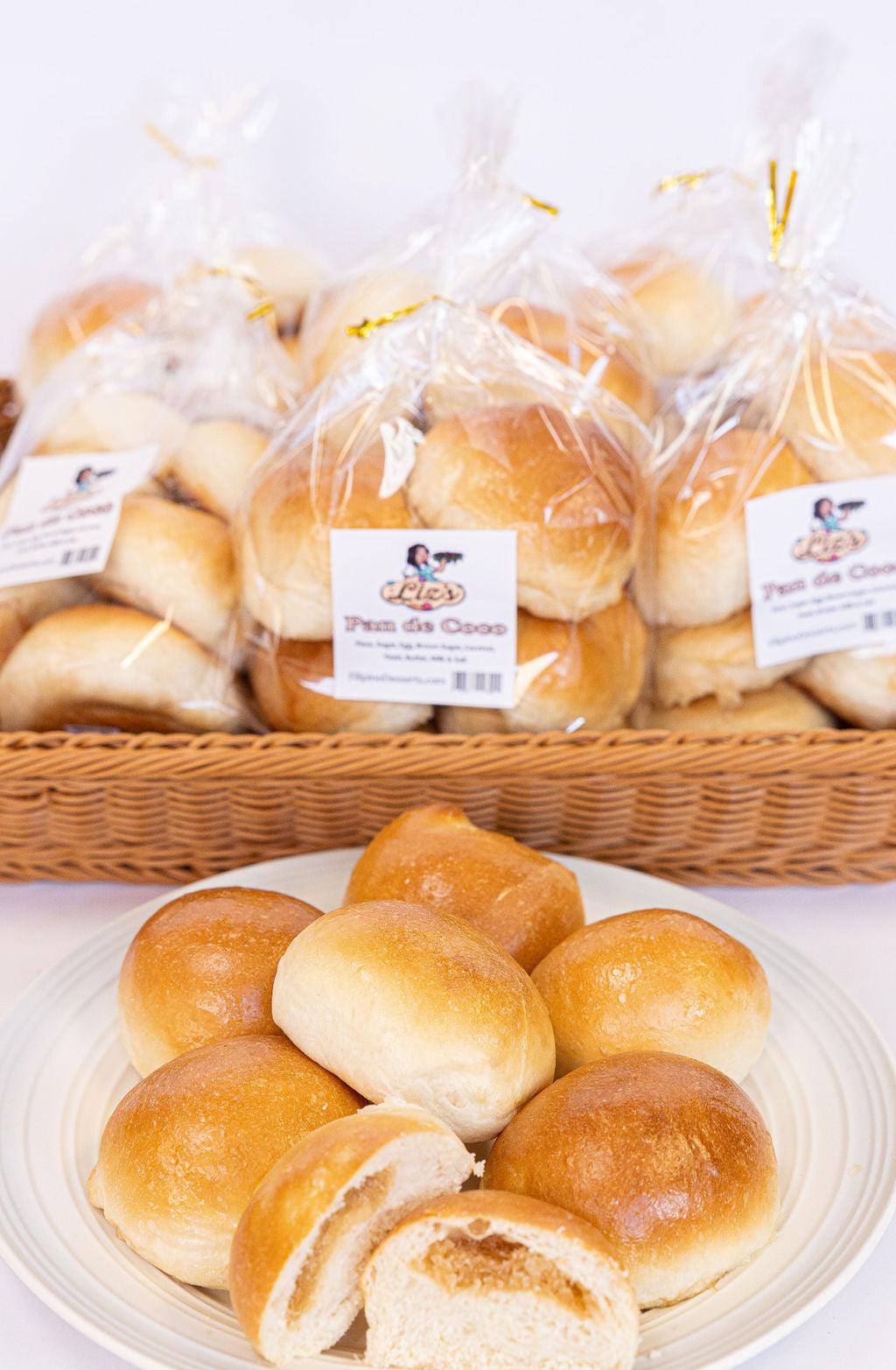 Filipino Pan de Coco | Fresh Baked with LOVE - 6 Pieces Per Order - Liz's Filipino Desserts