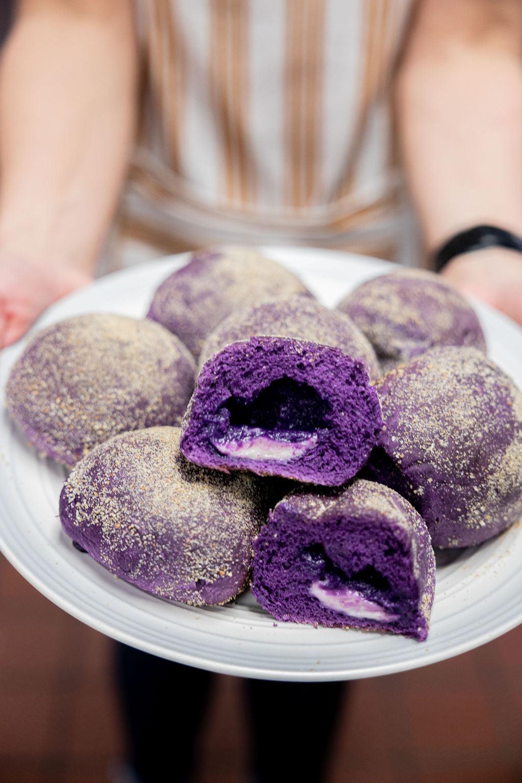 Filipino Ube Cheese Pandesal | Fresh Baked with LOVE - 6 Pieces Per Order - Liz's Filipino Desserts